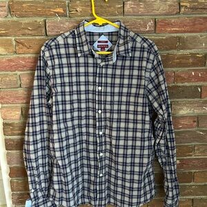 Merona Blue and White Casual Button Down Shirt